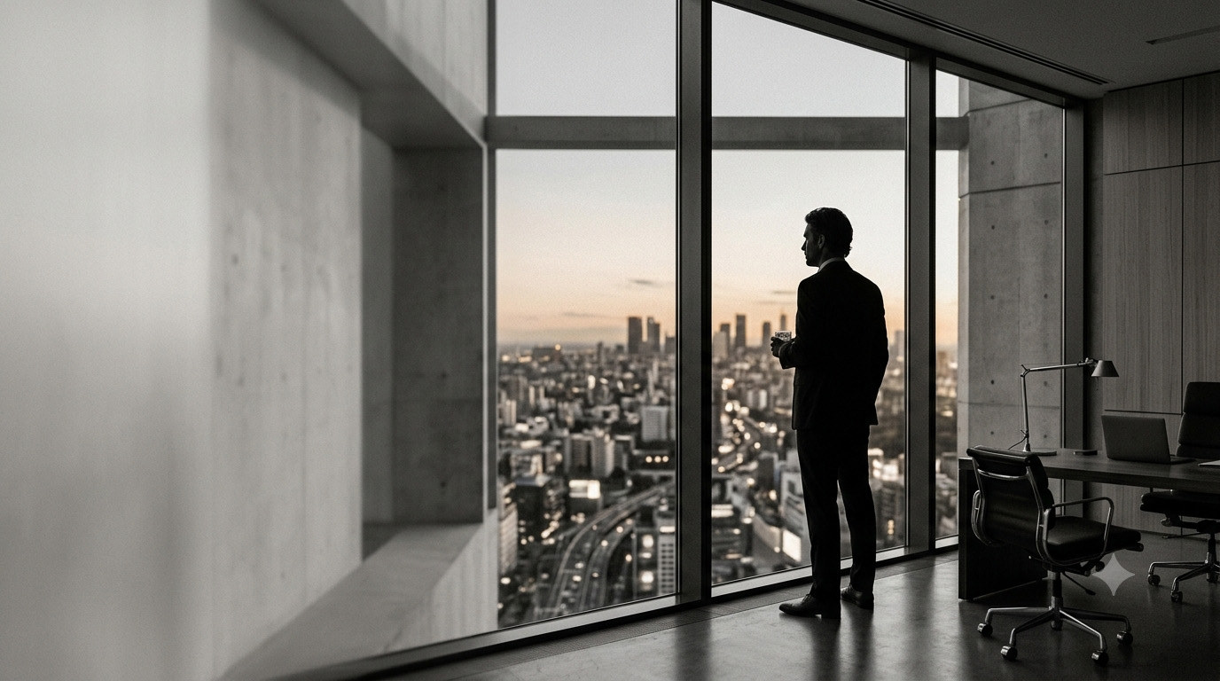 Ambiente executivo que representa o inglês corporativo para diretores e C-levels